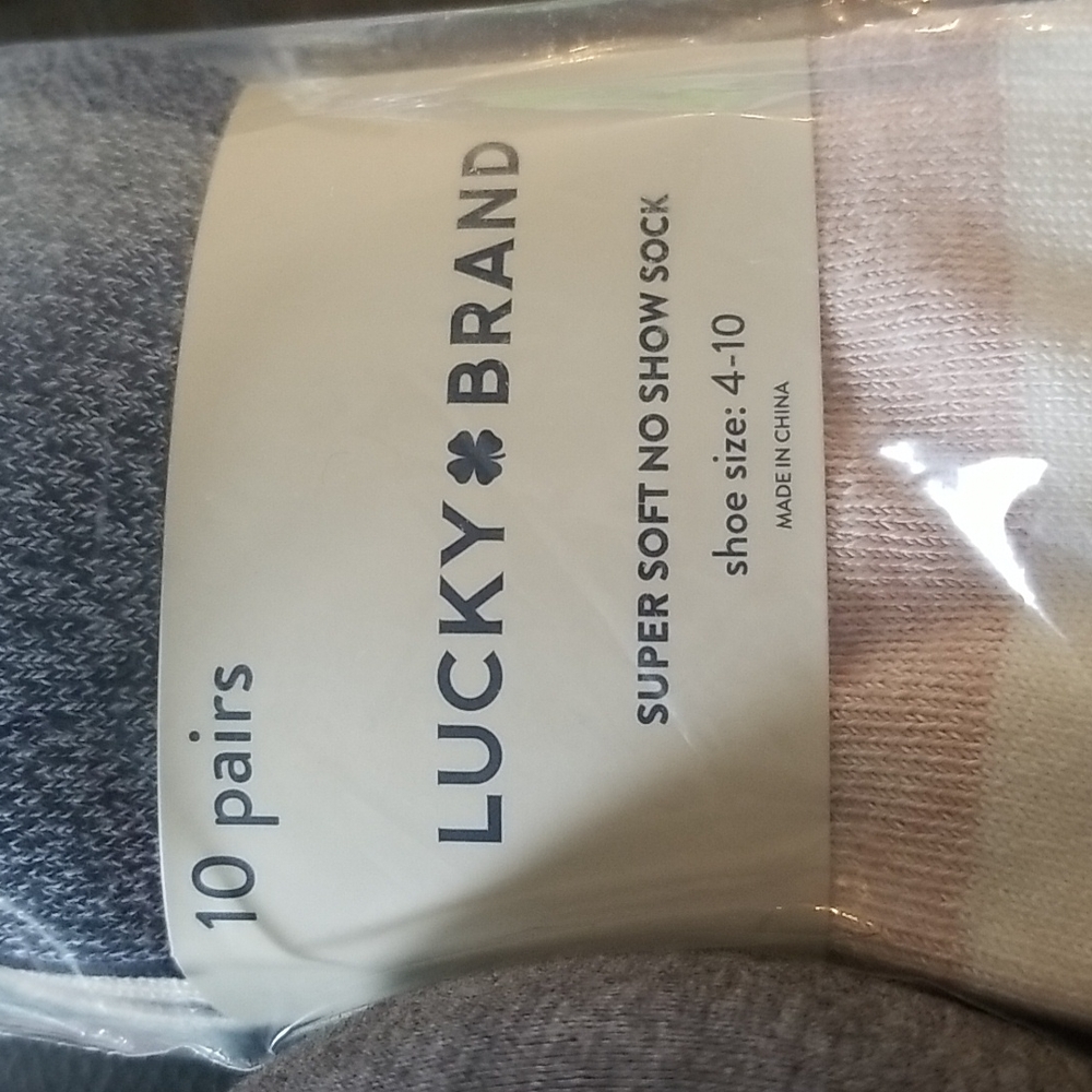 Lucky Brand No Show Socks - Picture 3 of 3